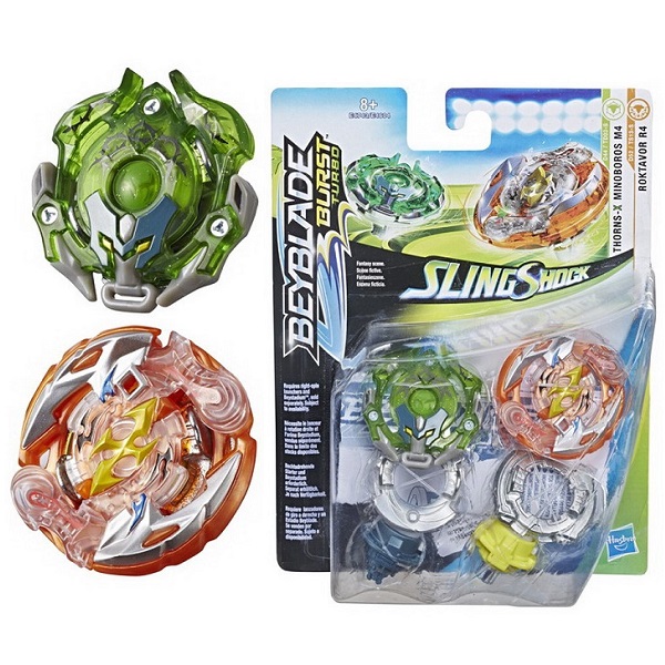 

Набор из 2 волчков BeyBlade Burst Слингшок - Thorns-X Minoboros M4 & Roktavor R4
