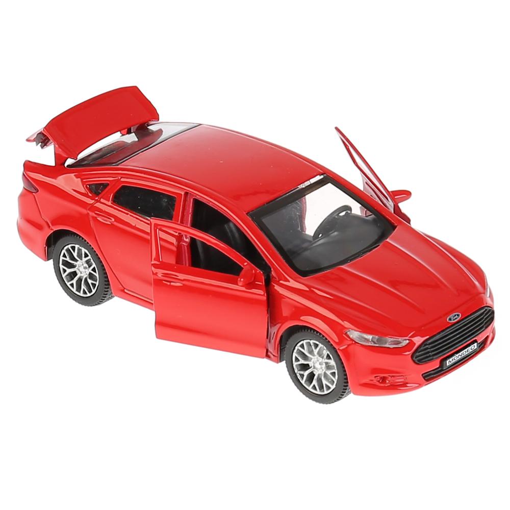 Инерционная металлическая машина - Ford Mondeo, красный, 12 см, открываются двери, багажник  
