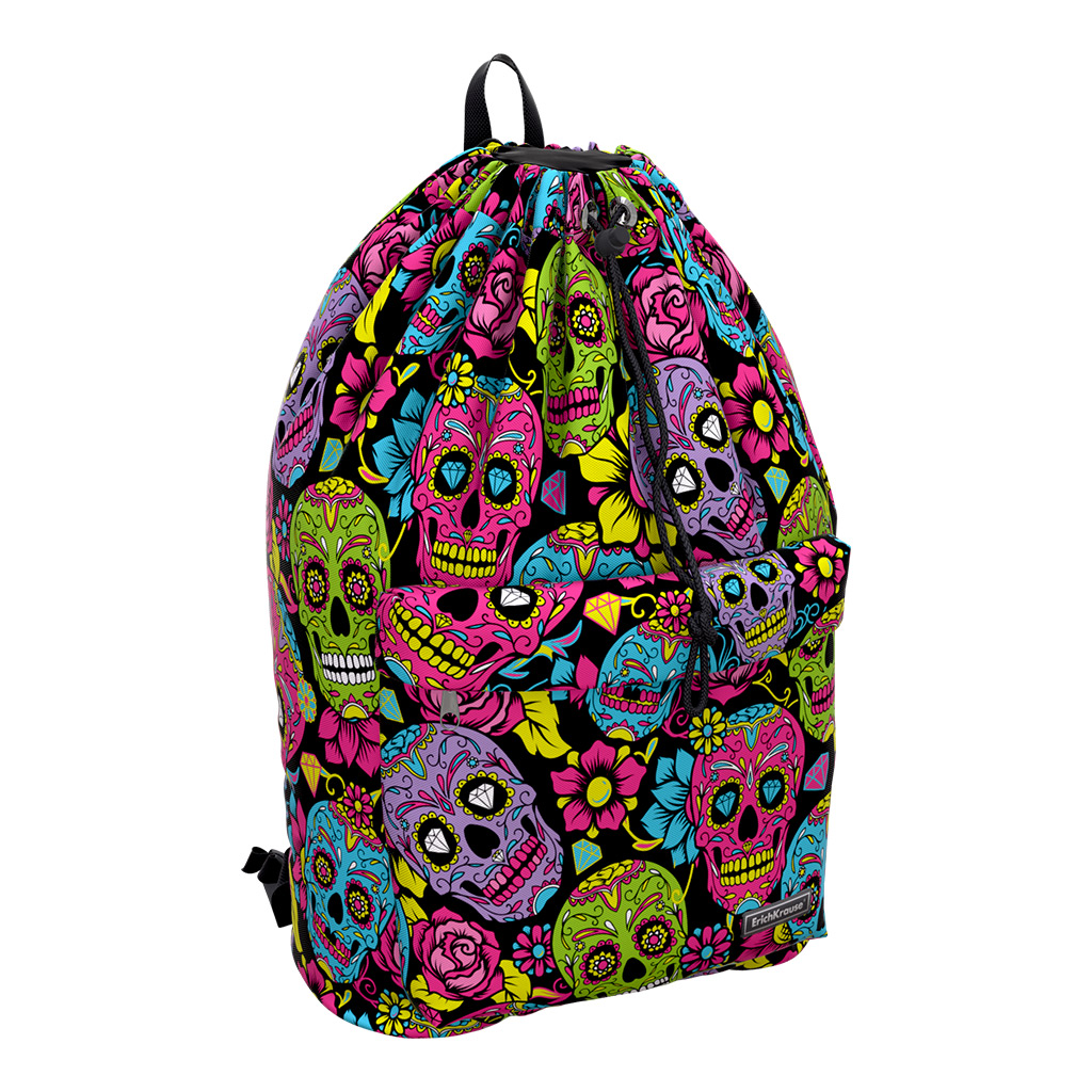 

Рюкзак на шнурке Erich Krause EasyLine 16L Funny Skulls