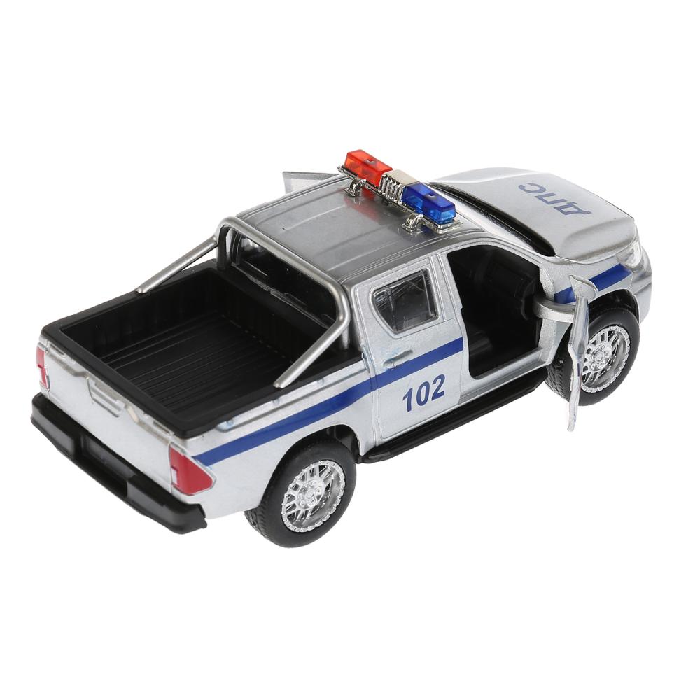 Модель Toyota Hilux Полиция, 12 см, инерционная, свет и звук  