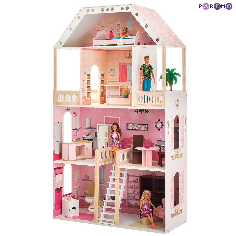 Кукольный домик - Поместье Монтевиль, с мебелью  