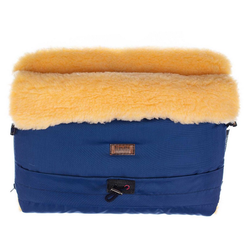 Муфта меховая для коляски Nuovita Alaska Pesco Blu scuro/Темно-синий  