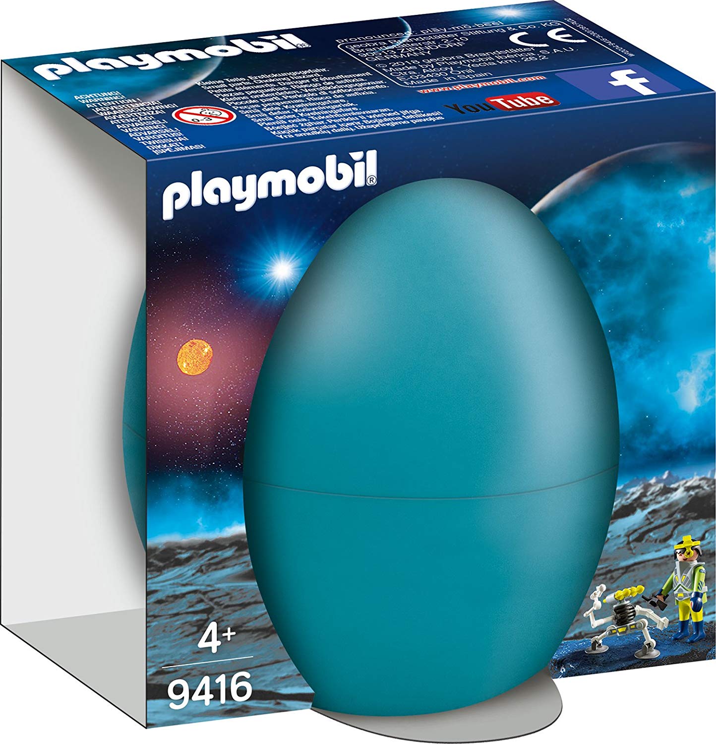 Конструктор Playmobil Пасхальное яйцо: Космический агент с роботом  