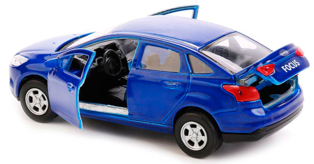 Машина металлическая инерционная – Форд Фокус, 12 см., открываются двери, несколько цветов  