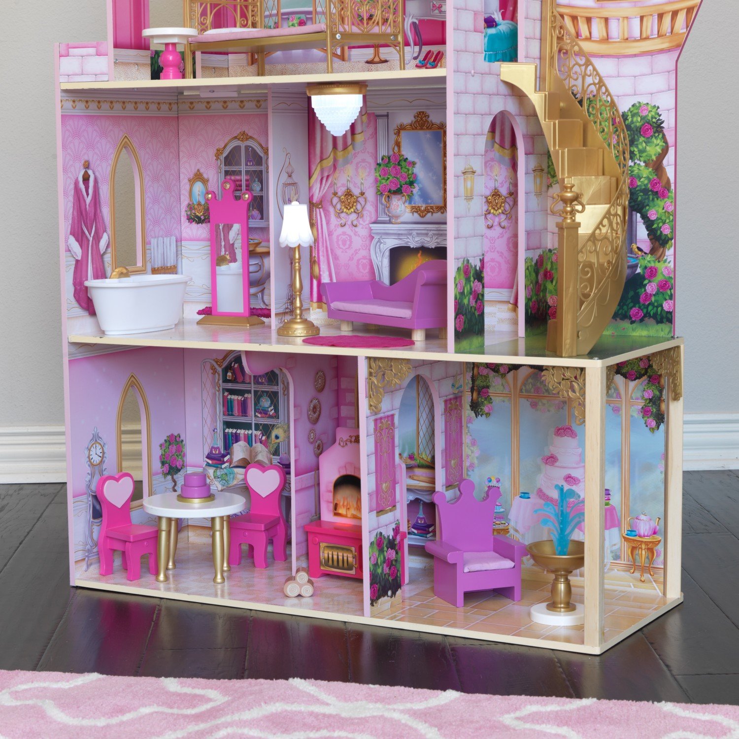 Кукольный домик - Розовый замок  