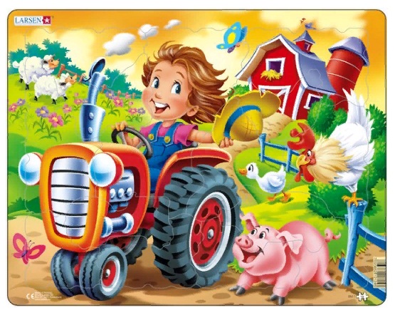 Пазл - Дети на ферме, 9 элементов  