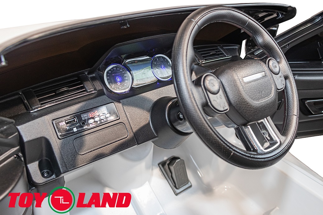 Электромобиль Джип Range Rover Velar, белый, свет и звук  