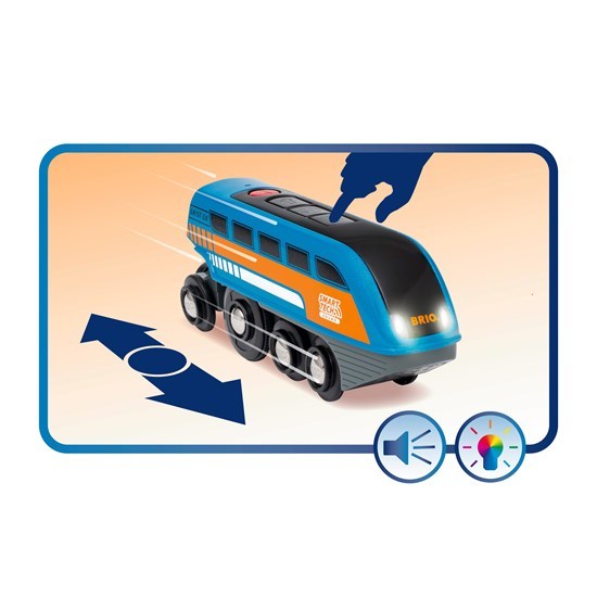 Игровой набор Brio Smart Tech Sound - Поезд с интерактивным тоннелем и функцией звукозаписи  