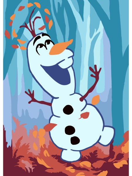 

Рисование по номерам на холсте серия Мини - Озорник Олаф, 15 х 21