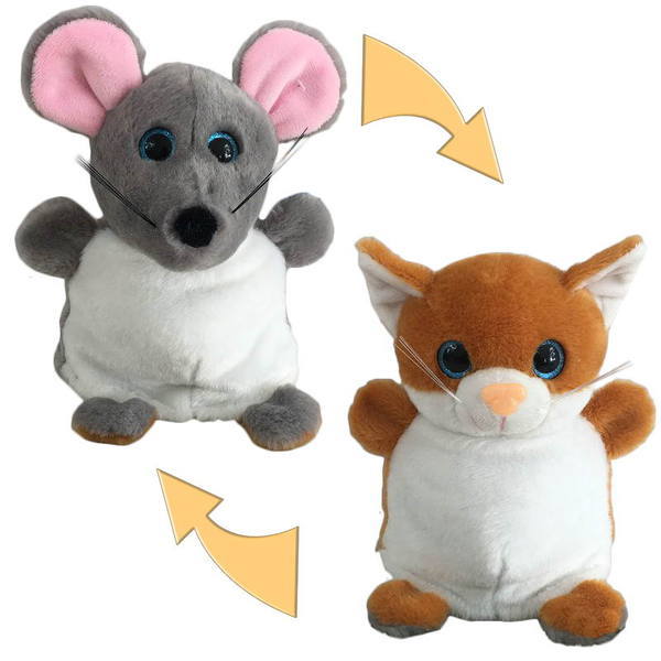 

Мягкая игрушка из серии Перевертыши - Мышка/Кошка, 16 см
