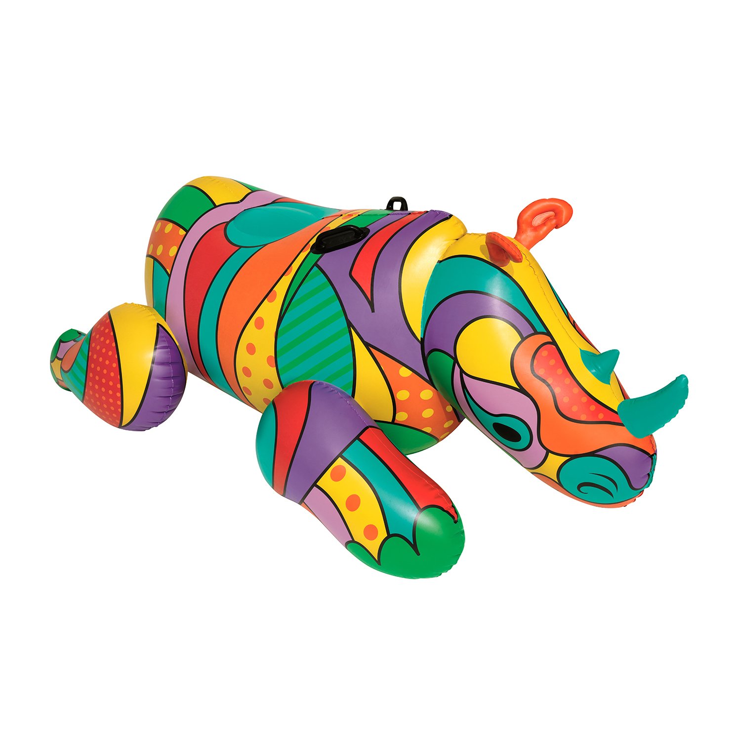 Надувной поп-арт носорог для катания верхом, для взрослых, 201 х 102 см.  