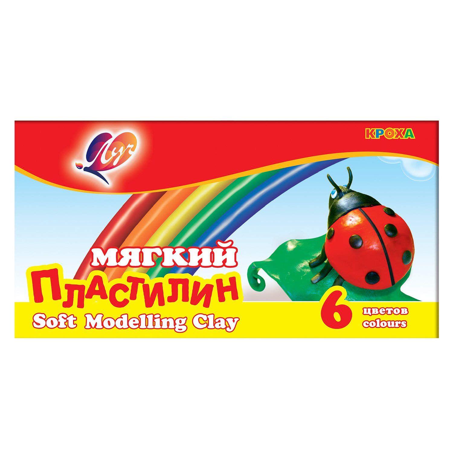 

Пластилин мягкий Кроха, 6 цветов, 99 грамм