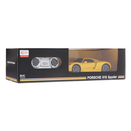Машина на радиоуправлении 1:24 Porsche 918 Spyder, цвет желтый 40 MHZ  