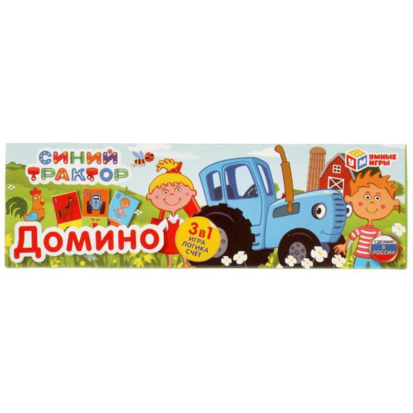 Домино - Умные игры 3-в-1 - Синий трактор, игра, логика, счет  