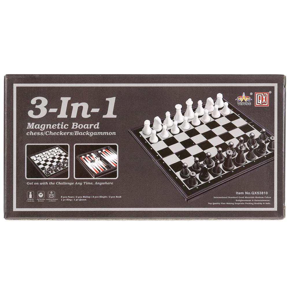 Игра настольная магнитная - Шашки-шахматы-нарды  