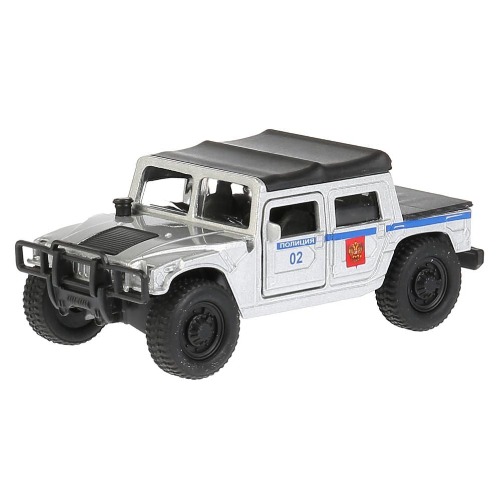 

Модель Hummer H1 пикап полиция, 12 см, открываются двери, инерционный