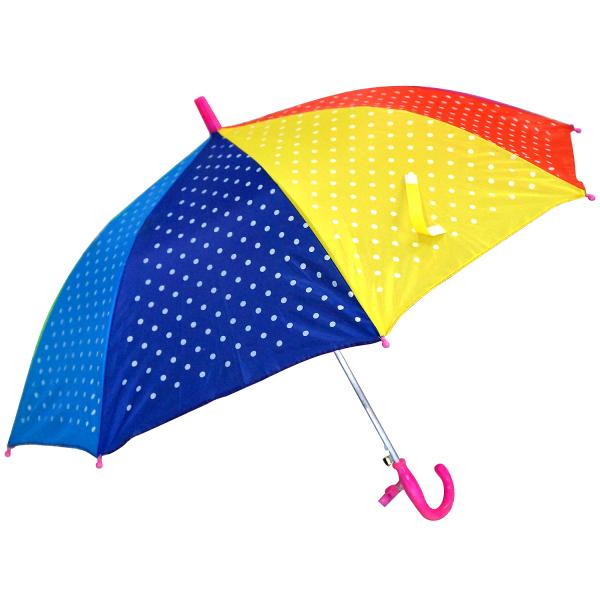 Зонт цветной в горошек диаметр 50 см., со свистком, несколько цветов  
