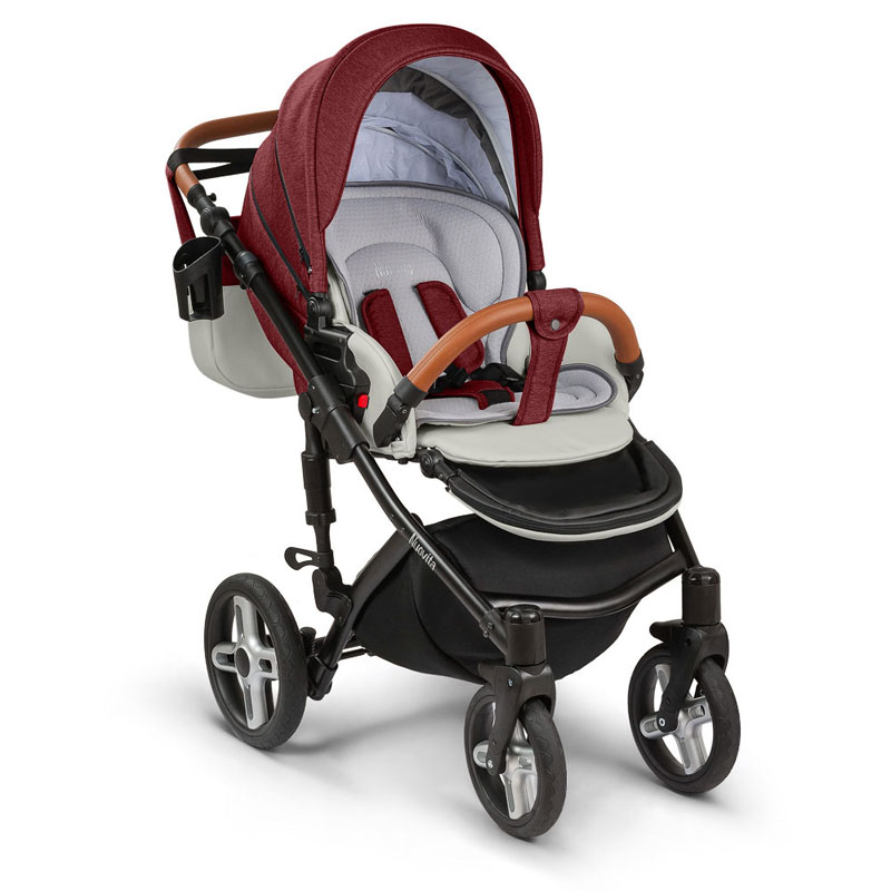 Детская коляска Nuovita Carro Sport 2 в 1, Granato Argenteo/Гранатово-серебристый  