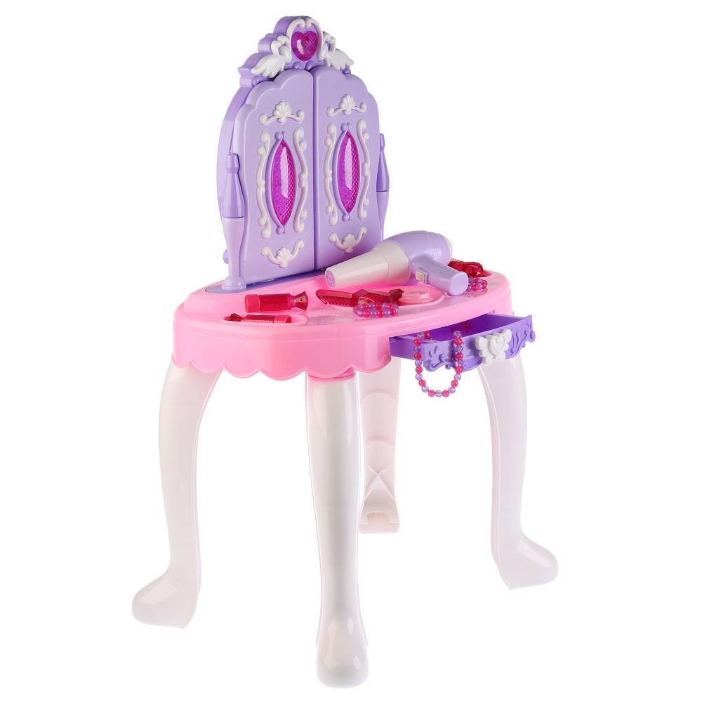 Набор игровой - Туалетный столик для девочек, на батарейках, свет и звук, с зеркалом  