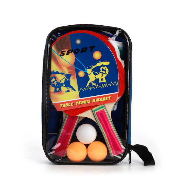 Набор для настольного тенниса с 2 ракетками, 3 шариками и сеткой, в сумке  