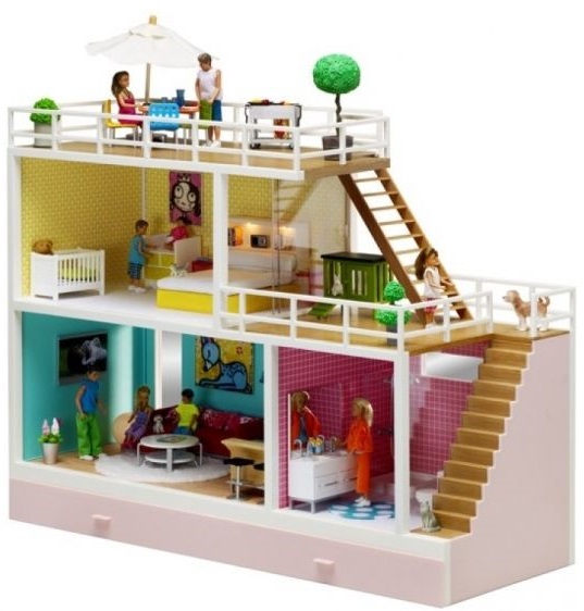 

Кукольный домик Lundby с освещением и бассейном - Стокгольм