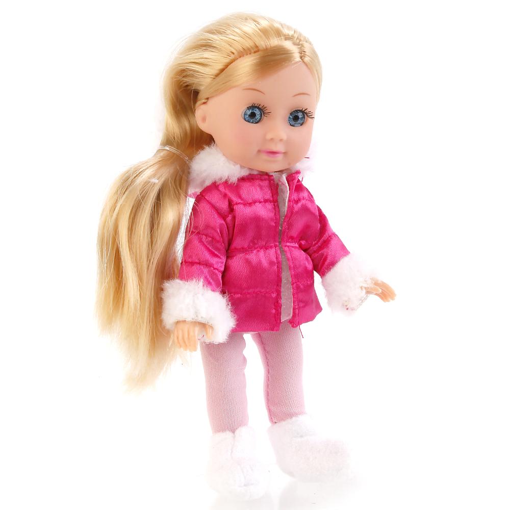 Интерактивная кукла Машенька 15 см. озвученная, в зимней одежде, с аксессуарами, несколько видов  