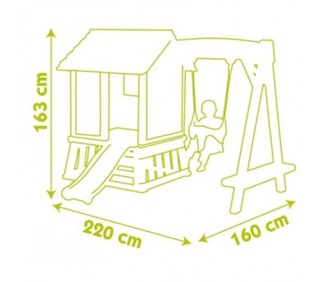 Лесной домик на опорах с качелями 2-в-1 и горкой Smoby 810601 