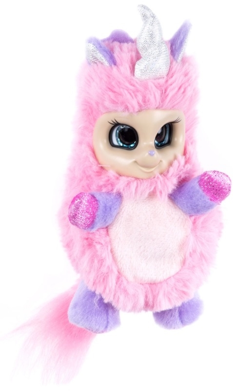 Мягкая игрушка из серии Bush baby world – Единорог Ула, 20 см, шевелит рогом, вращает глазками, со спальным коконом, заколкой и шармом  