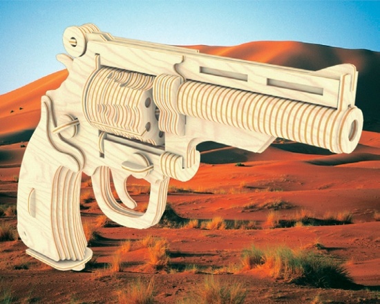 Модель деревянная сборная - Пистолет Бульдог  