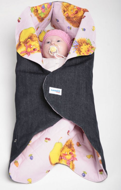 

Конверт для новорожденного Ramili Denim Style Pink