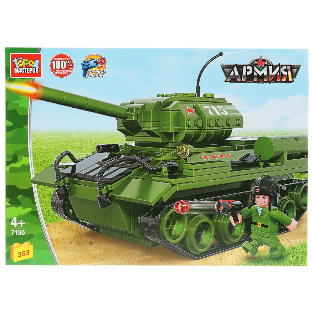

Конструктор Танк Т-34, с фигуркой, 353 детали