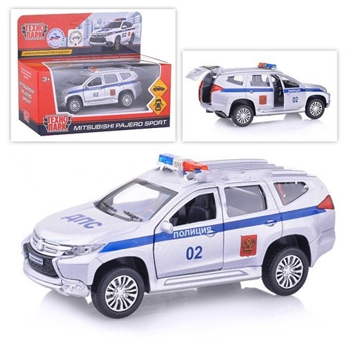 

Машина металлическая инерционная Mitsubishi Pajero Sport Полиция 12 см.