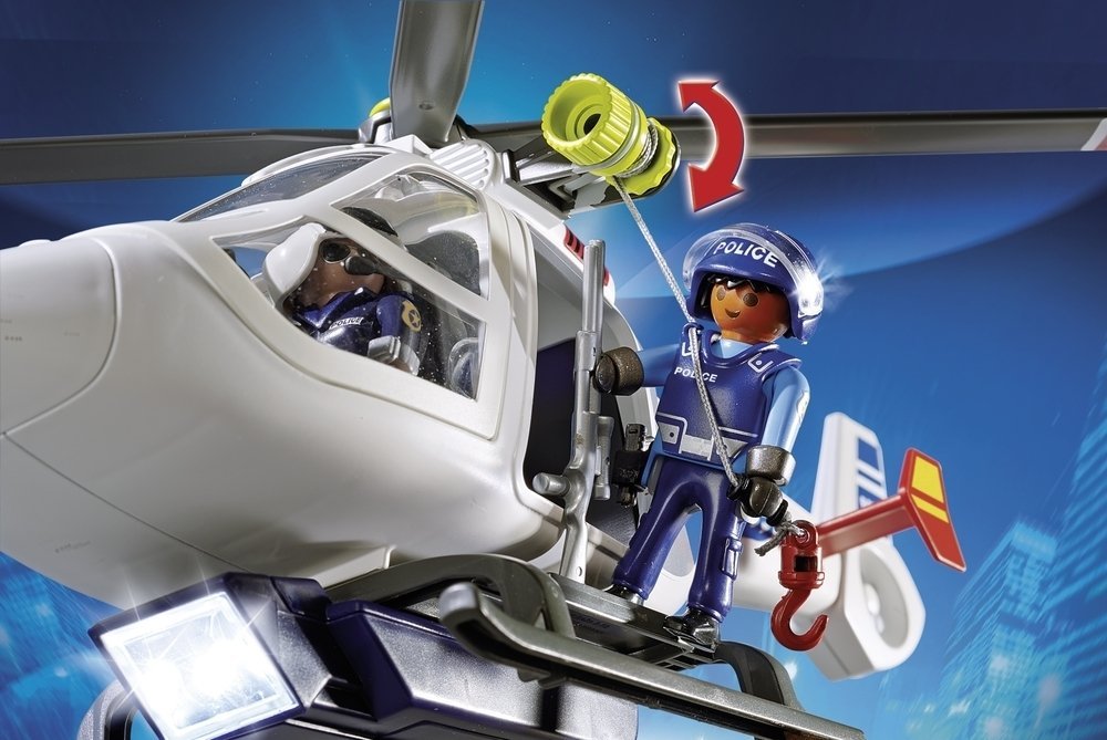 Игровой набор из серии Полиция: Полицейский вертолет с Led прожектором  