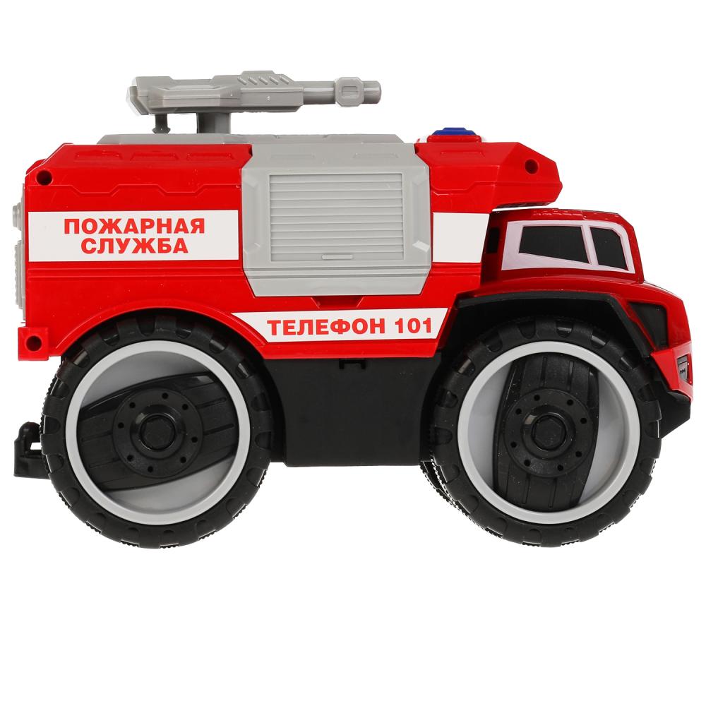 Машина Пожарная машина 22 см свет-звук инерционная подвижная пластик  