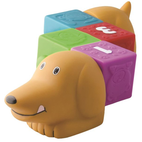 Развивающая игрушка - Собачка с кубиками  