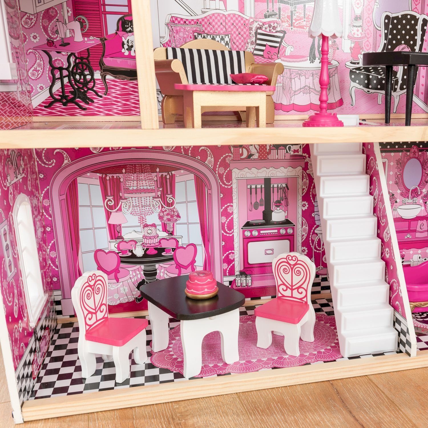 Кукольный домик с мебелью – Бэлла, 16 элементов  