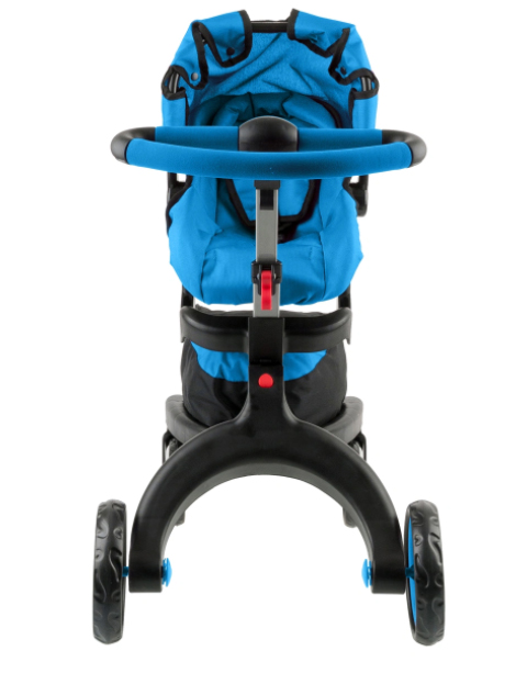 Многофункциональная прогулочная коляска-трансформер для кукол 12 в 1 Buggy Boom Aurora 9005, синяя  