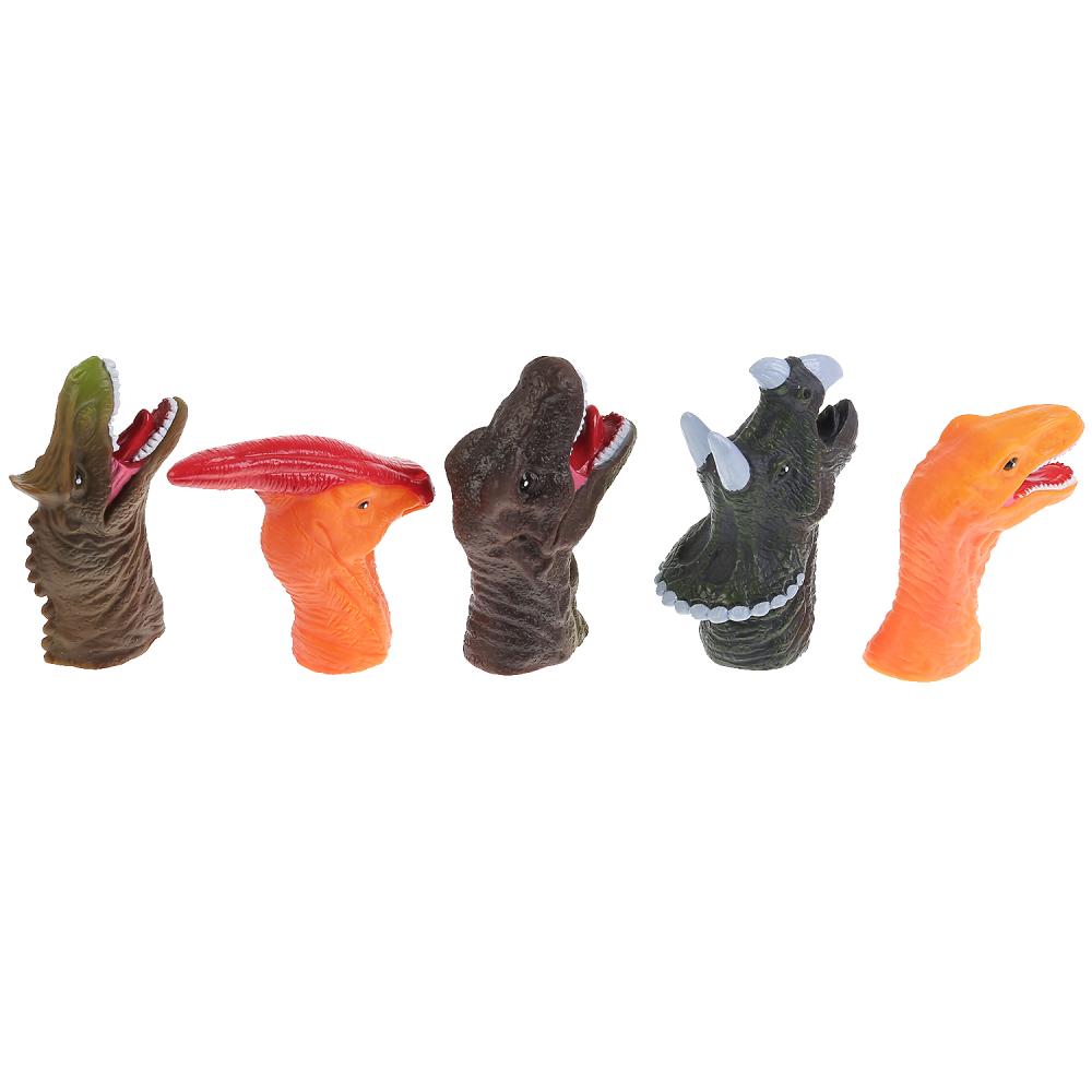 Пальчиковый театр – Динозавры, 5 фигурок пластизоль  