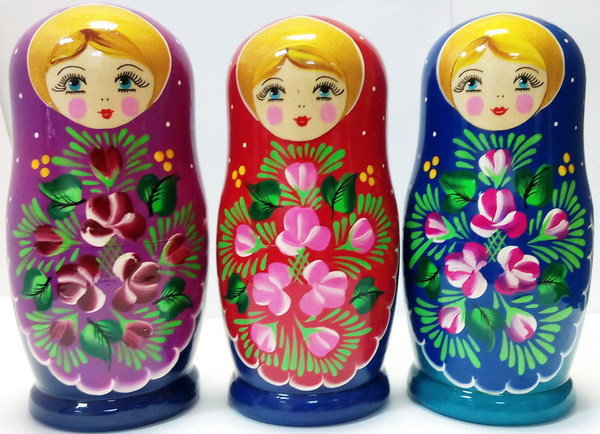 

Матрешка 5 в 1 средняя с дизайном Цветы, Эскиз 20, Цветочная композиция