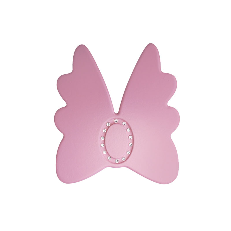 Декоративная накладка Лель - Бант маленький со стразами 001.4, светло-розовый  