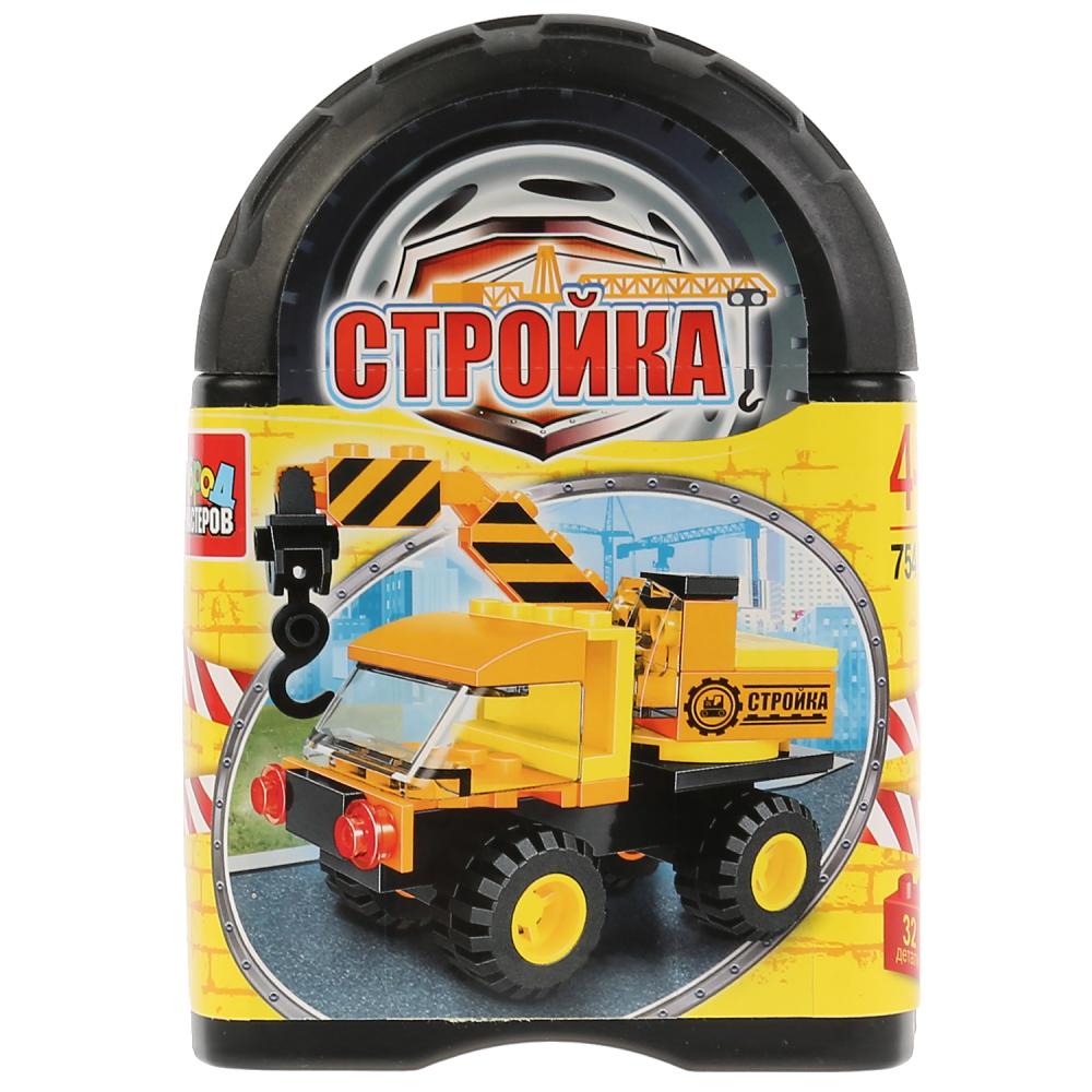 

Конструктор Стройка: кран, 32 детали в банке