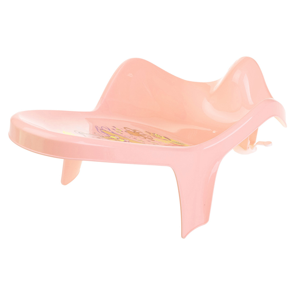 Горка для купания детей с декором, цвет светло-розовый  