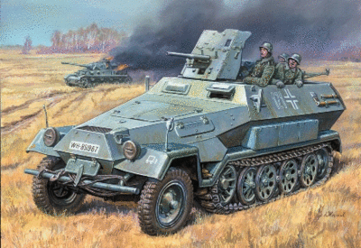 

Модель для склеивания - Немецкий БТР SDKFZ 251/10 Ханомаг с 37-мм орудием