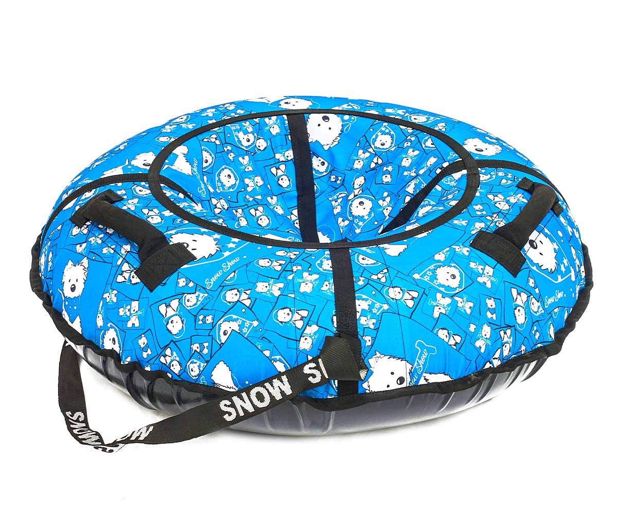 Санки надувные - Тюбинг, собачки на голубом, диаметр 118 см  