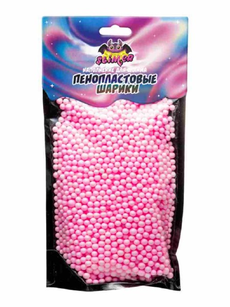 

Наполнение для слайма Slimer Пенопластовые шарики, 4 мм, розовый