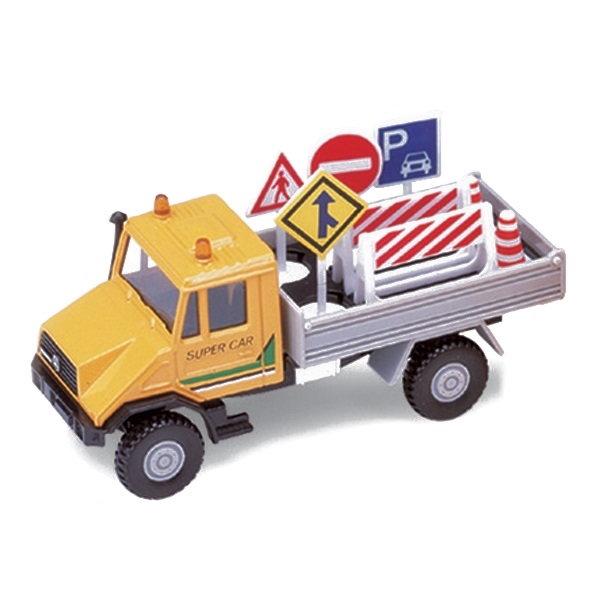 

Модель машины - Mercedes-Benz Unimog с дорожными знаками