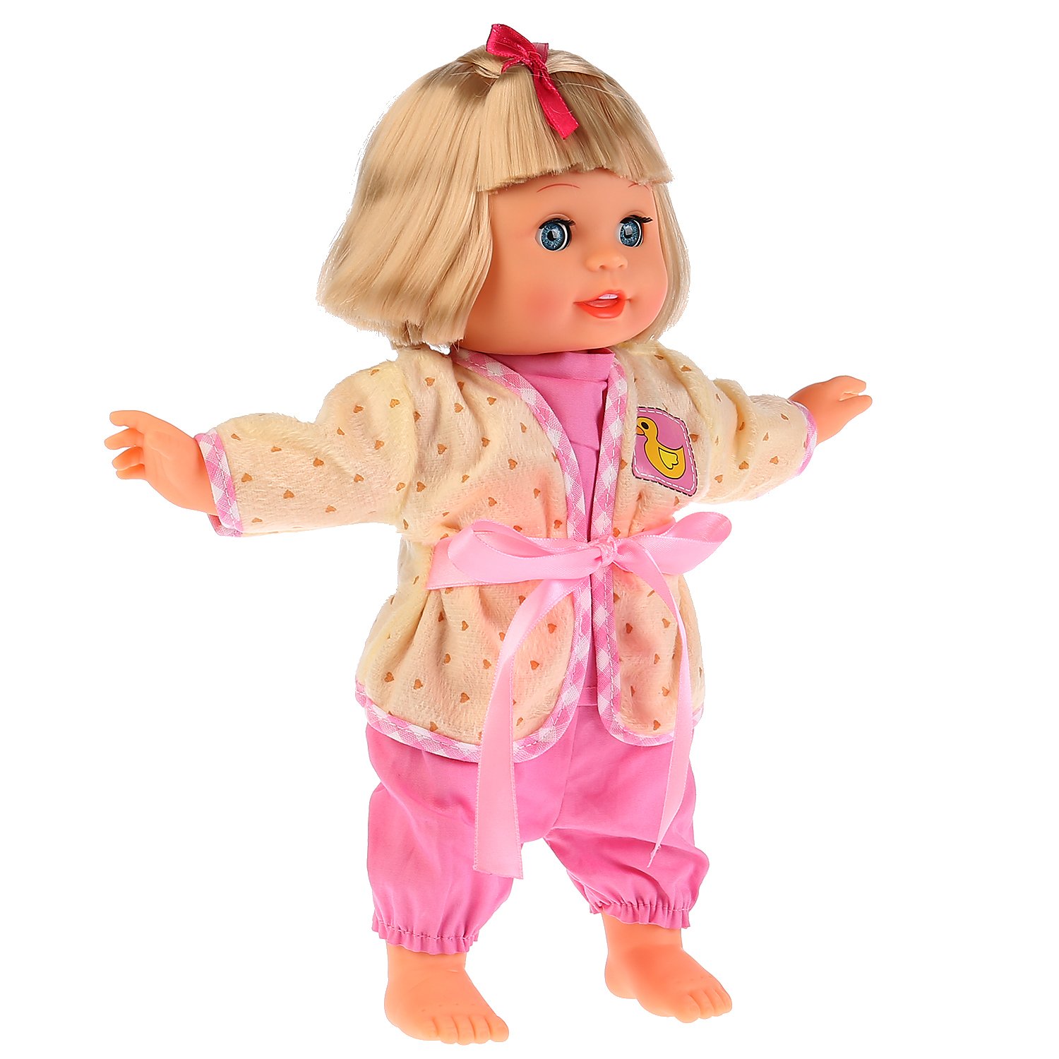 Интерактивная кукла с мягким телом - Леночка, 36 см, 5 функция, 10 песен из м/ф, потешка, чистит зубки  