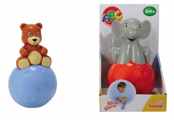 Яркая игрушка неваляшка, 2 вида, слон или мишка  