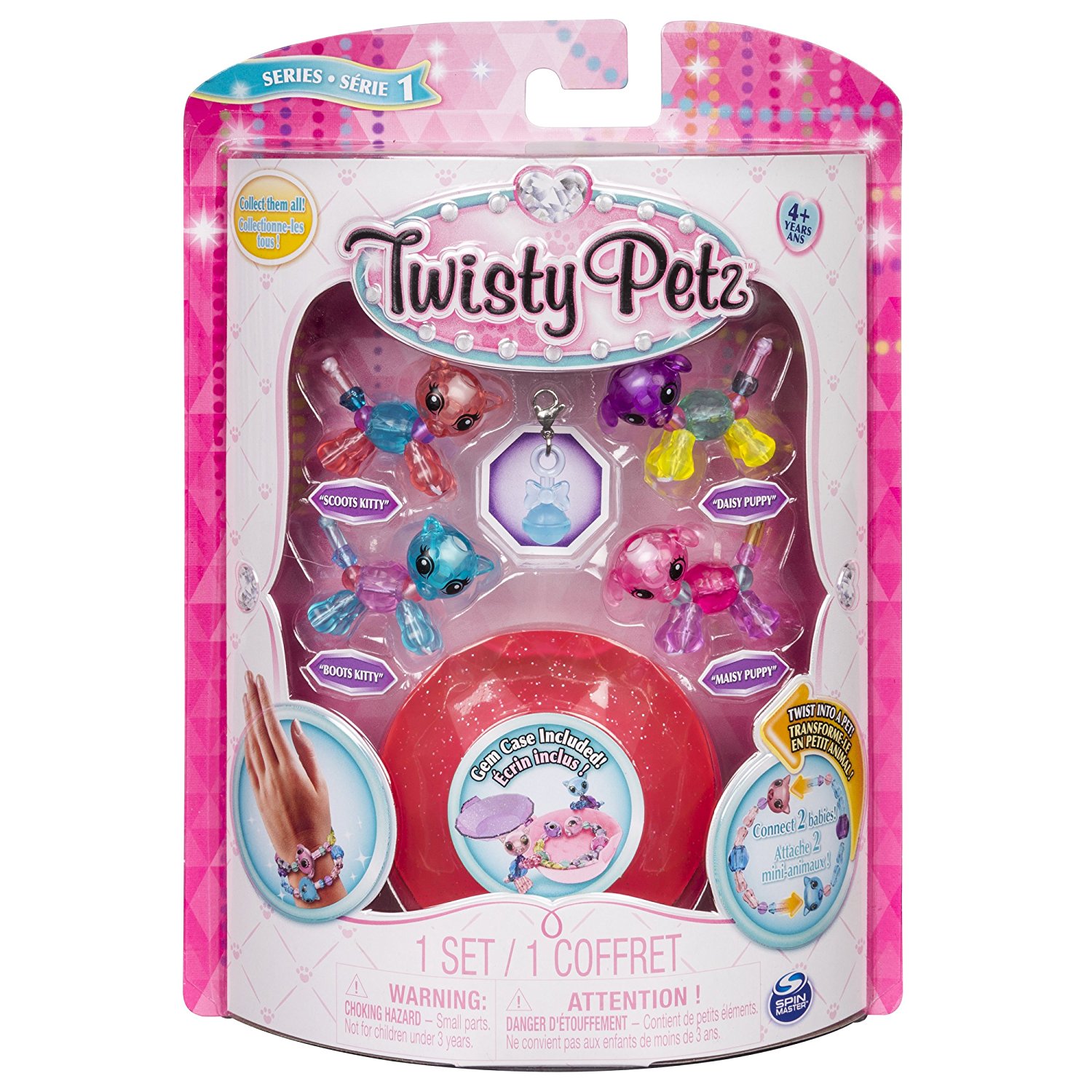 Набор бусин Twisty Petz для плетения 4 браслетов-мини-питомцев  