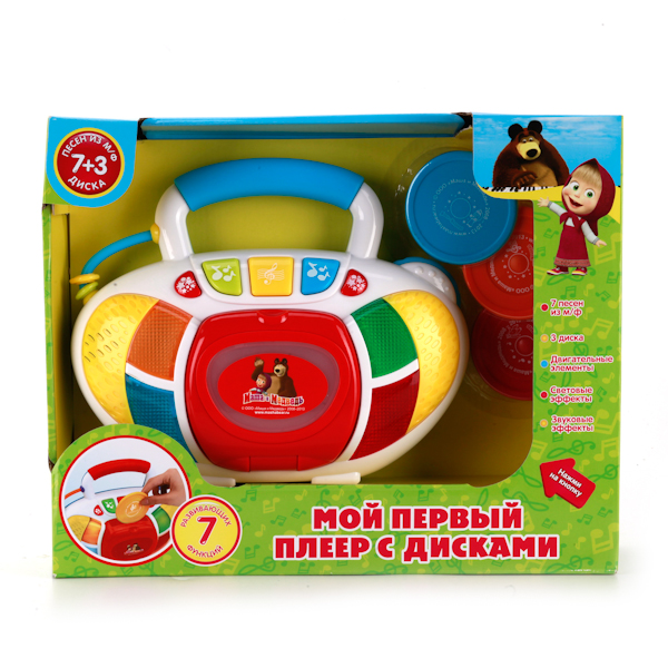 Мой первый плеер из серии Маша и Медведь, 3 диска, 7 песен  